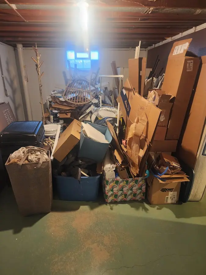 Roll-off dumpster container at job site for Construction Dumpster Rental in Hybla Valley